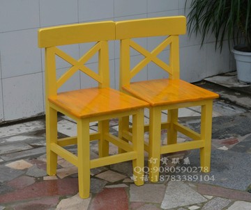 厂家直销 实木餐椅 地中海风格 休闲椅 咖啡甜品店椅子