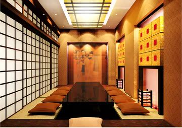 日式和室榻榻米房间卧室餐厅料理店茶馆餐馆书房阳台阁楼定制地台