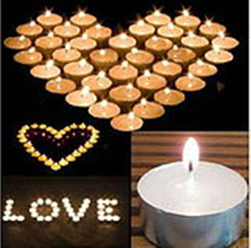白色小茶蜡 无烟无味 环保蜡烛 烛台用蜡烛 浪漫表白求婚摆图蜡烛
