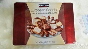 澳洲直邮 Kirkland European 巧克力曲奇饼干1.4kg礼盒装