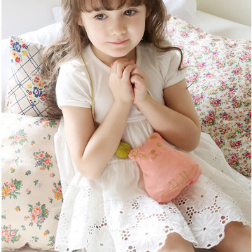 2015夏季新款韩版童装儿童花朵镂空纯棉短袖连衣裙可爱宝宝公主裙