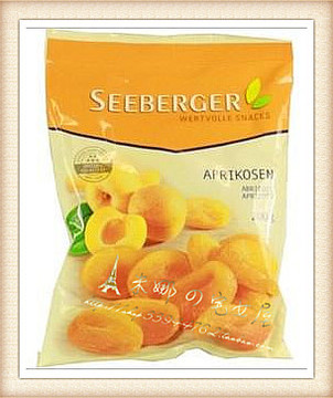 现货 德国代购 seeberger 杏干天然无添加 无糖无防腐剂 200G
