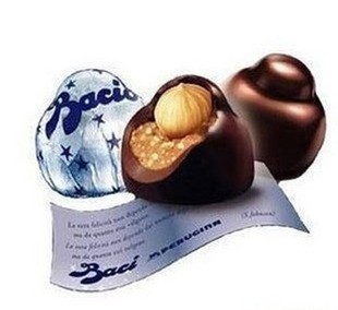 正品！意大利 国宝级 BACI 芭喜浪漫之吻巧克力 单粒装大颗装14g