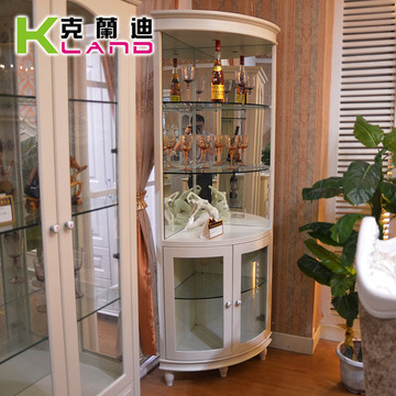 克兰迪韩式角柜欧式三角柜酒柜象牙白墙角柜简约转角柜边角柜实木