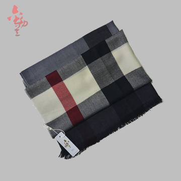 2015秋冬款 格子100%羊毛围巾披肩两用 韩国韩版 女 scarf