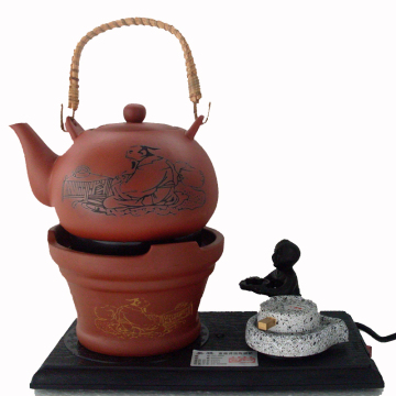 新品怀旧木炭炉陶瓷电热水壶保温煮茶壶复古功夫茶具Cook teapot