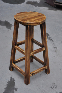 碳化咖啡色吧凳 酒吧椅 高脚凳 吧台凳 实木酒吧凳