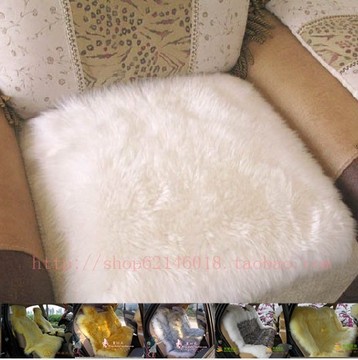 整张羊皮坐垫椅垫 飘窗垫 羊毛沙发垫坐垫 办公椅子垫可订做包邮