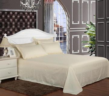 特价包邮纯棉锻条床单 可定做全棉素色床单 纯色条纹床上用品促销