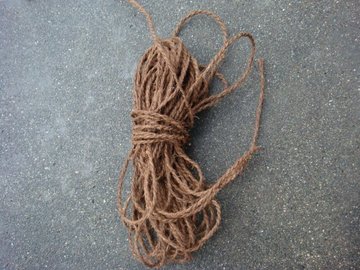 户外庭院固定壁挂桶/网格/拉网的麻绳/棕绳/天然棕榈绳10米5元