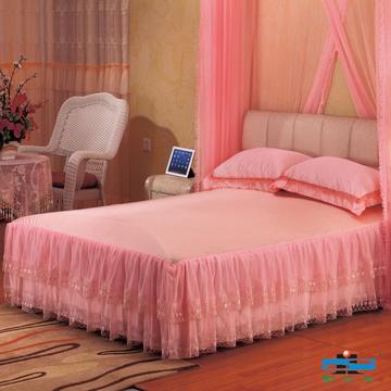 居乐仕 床裙高档唯美韩版蕾丝床套床垫保护套1.5/1.8米婚庆床罩