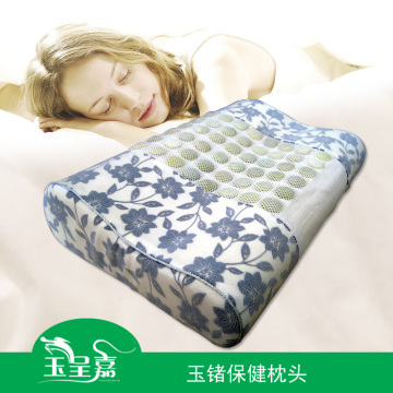 【天天特价】玉石枕头记忆枕颈椎保健枕高弹棉枕头 枕芯护颈枕 枕