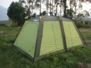 韩国JACKAL 户外铁杆自动帐篷 5-8人自动双层户外帐篷