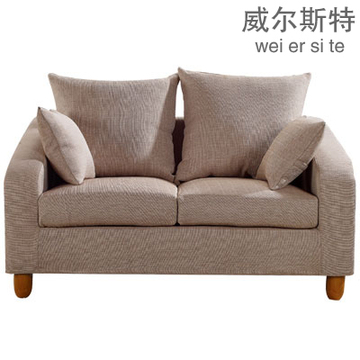 特价 日式 双人沙发 小户型 客厅布沙发 双人位布艺沙发 时尚