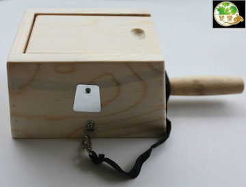 2孔松木制艾灸盒带手柄家用随身艾灸木盒陈 陈艾条腰腹背部艾灸仪