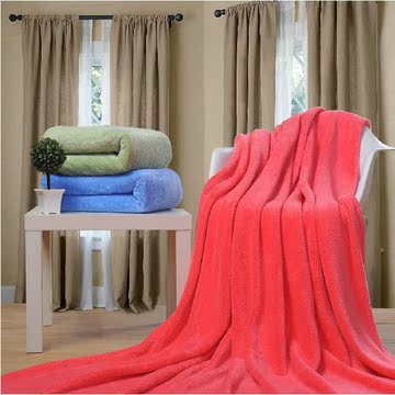 纯色珊瑚绒毯空调毯毛毯保暖床单法莱绒毯午休毯法兰绒毯子