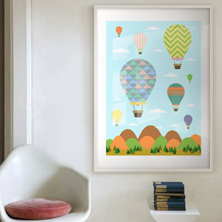 YIMOVICK|个性实木有框画装饰画|设计海报|热气球