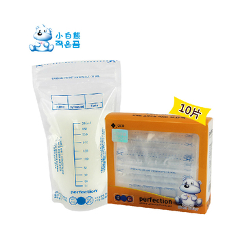 正品 小白熊母乳储存袋 奶水保鲜袋 储奶袋200ML 10片装09204