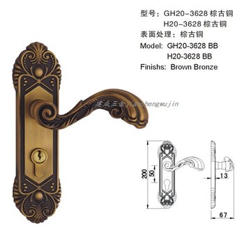 百乐门门锁20GH-3628棕古铜门锁（信誉第一）质保十年绝对正品
