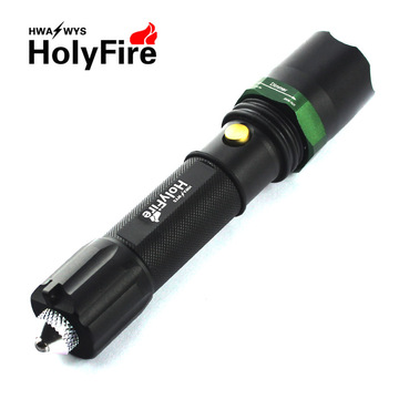 正品Holyfire LED强光手电筒可充电远射变焦户外防身迷你登山旅行