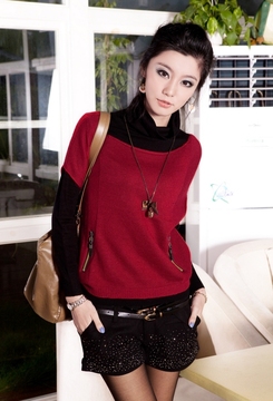 新品 2013春装装新款韩版女装瑞丽风宽松短袖针织衫毛衣外套