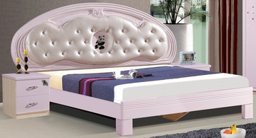 厂家直销包邮双人床卧室必备1.8米床软靠烤漆简约现代婚床中式床