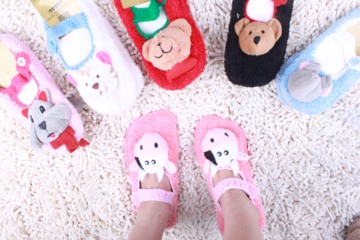 圣诞袜子韩国可爱卡通毛巾袜毛绒袜防滑地板袜女袜袜套情侣袜套