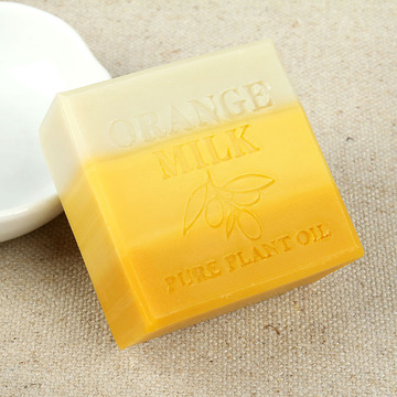 优芙妮香橙牛奶保湿凝脂皂100g保湿美白 精油皂 手工皂
