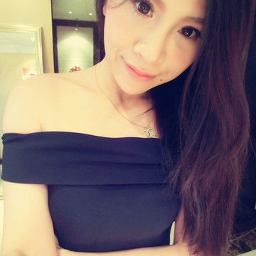 包邮2013夏季修身DEESEE AM一字领露肩泰国潮牌同款黑色连衣裙