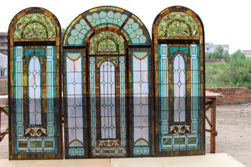 教堂玻璃 欧美蒂凡尼屏风 艺术玻璃 门窗 彩色玻璃 吊顶 隔断
