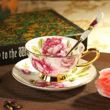 小瓷匠 陶瓷咖啡杯碟 高档欧式骨瓷咖啡杯碟 1杯1碟送勺 包邮