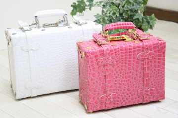 潮韩国结婚箱子复古手提箱单肩包男女行李箱登机旅行箱鳄鱼纹20寸