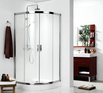 淋浴房整体简易淋浴房特价淋浴房 淋浴一字隔断8MM钢化玻璃