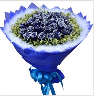 33朵蓝色妖蓝玫瑰上海鲜花速递重庆成都南充自贡德阳铁岭西昌全国