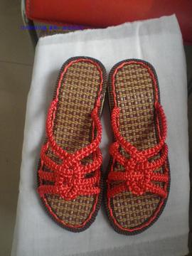 中国结线编拖鞋材料包 花型拖鞋套件 鞋底和足量线 送教程