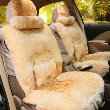 冬季短毛绒汽车坐垫加厚保暖四季通用全包骐达思域赛欧卡罗拉座垫