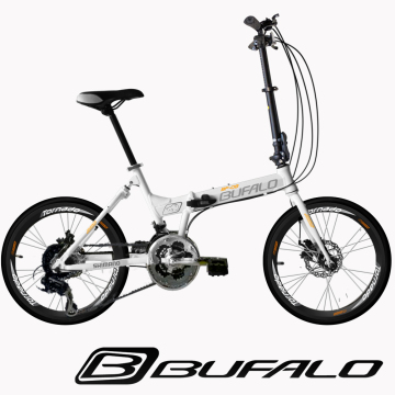 台湾BUFALO-BF08小蛮牛-24速铝合金软尾巴折叠自行车0221-ACCB