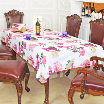 田园大花欧式餐厅台布书桌茶几盖布圆桌温馨宜家防水布艺花色桌布