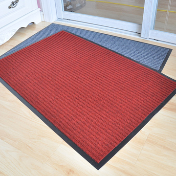 包邮双条纹PVC防滑复合地垫进门吸水蹭土红色地毯防水室外地垫