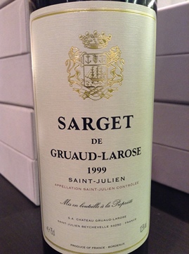 1999  Sarget de Gruaud-Larose_ Saint-Julien 拉露丝副牌老年分