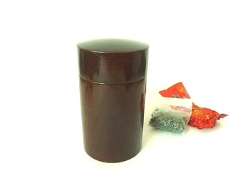 木质小茶叶罐日式个性 花茶筒复古溜色圆形特价处理出口