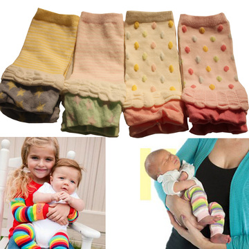6双包邮春秋必备新生儿宝宝短袜套婴儿护膝泡泡罗口婴童袜子
