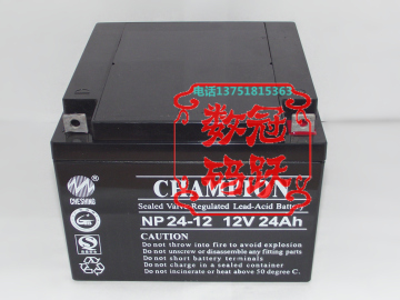 冠军蓄电池 NP24-12(12V24AH) UPS蓄电池 太阳能电瓶 全新现货