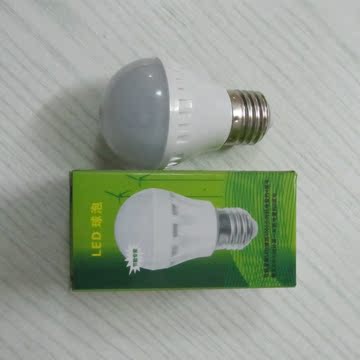 LED灯泡E27螺口LED节能灯特价LED球泡黄光白光3瓦室内照明