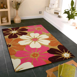 包邮纯手工地毯特价田园时尚手工腈纶地毯客厅地毯卧室地垫定制