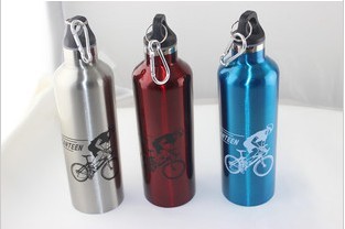 自行车山地车双层不锈钢真空保温壶户外便携水杯 运动保温水壶