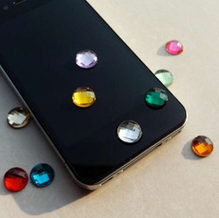 水晶 钻石iphone4按键贴iphone4S防尘塞 IPAD2 HOME贴 苹果耳机塞
