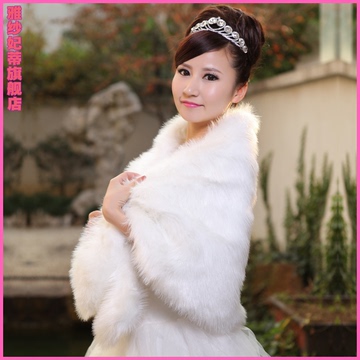 韩版2014秋冬季新款新娘结婚婚纱礼服毛披肩保暖外套披肩不限肩宽