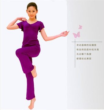 特价新款品牌瑜伽服夏季韩版荷叶袖瑜珈服健身服愈加服优质莫代尔