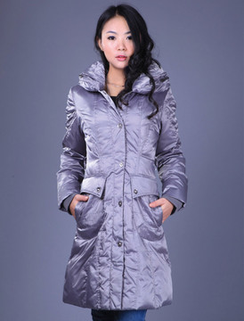 2015新款女装韩版大码加厚保暖外套修身白鸭绒亮面中长款羽绒服潮